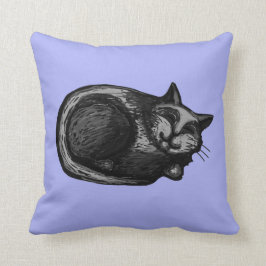 Slaapgrijze kat art. Periwinkle Pillow Kussen