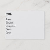 Slaapgrijze kat op witte frisdrank visitekaartje (Achterkant)