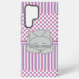 Slaapgrijze kat samsung galaxy hoesje