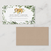 Slaapgroot Baby shower raad hoeveel Snoepjes Informatiekaartje (Voorkant / Achterkant)