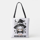 Slaapheksengezicht Tote Bag (Achterkant)
