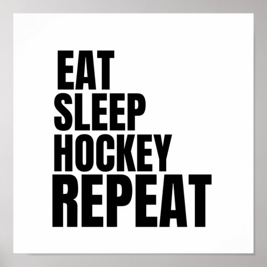 slaaphockey herhalen poster (Voorkant)