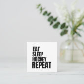 slaaphockey herhalen vierkante visitekaartje (Staand voorkant)