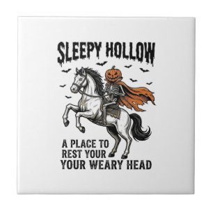 Slaapholle Reiters Zonder Hoofd Vintage Halloween Tegeltje