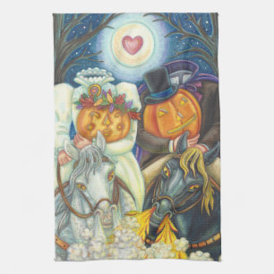 SLAAPHOLLOW WEDDING, HALLOWEEN KITCHEN TOWEL THEEDOEK