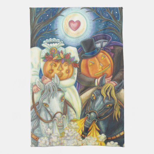 SLAAPHOLLOW WEDDING, HALLOWEEN KITCHEN TOWEL THEEDOEK (Verticaal)
