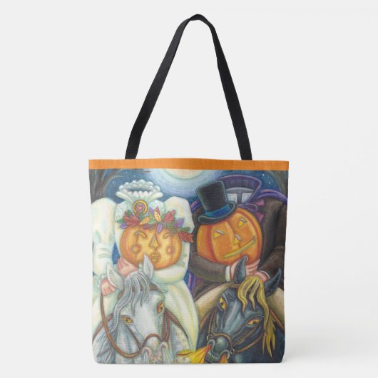 SLAAPHOLLOW WEDDING, HOOFDLEZEN HORSEMAN HALLOEEN TOTE BAG (Voorkant)