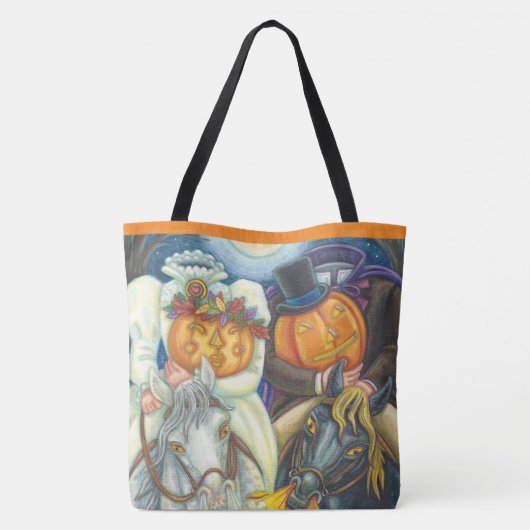 SLAAPHOLLOW WEDDING, HOOFDLEZEN HORSEMAN HALLOEEN TOTE BAG (Achterkant)