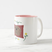 Slaaphond, Franse buldog Tweekleurige Koffiemok (Voorkant rechts)