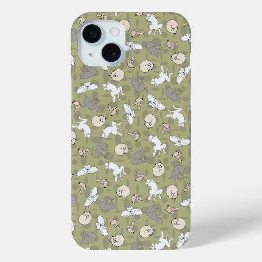 Slaaphond geïnspireerd print in groen grijs Case-Mate iPhone case (Achterkant)