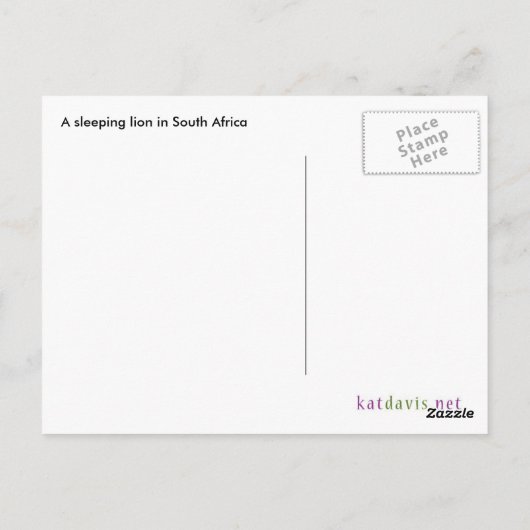 Slaaphuis Briefkaart (Achterkant)