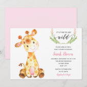 Slaapinjecties voor Girl Baby (Giraffe roze) Kaart (Voorkant / Achterkant)