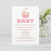 Slaapinjecties voor Girl Baby Shower {roze} Kaart (Staand voorkant)