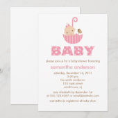 Slaapinjecties voor Girl Baby Shower {roze} Kaart (Voorkant / Achterkant)