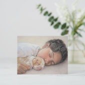 slaapje dat schattige beagle puppy maakt briefkaart (Staand voorkant)