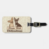 Slaapjes met Chihuahuas Bagagelabel (Voorkant horizontaal)