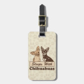 Slaapjes met Chihuahuas Bagagelabel (Voorkant verticaal)