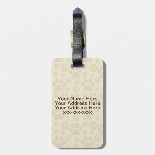 Slaapjes met Chihuahuas Bagagelabel (Achterkant verticaal)