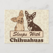Slaapjes met Chihuahuas Briefkaart (Voorkant)
