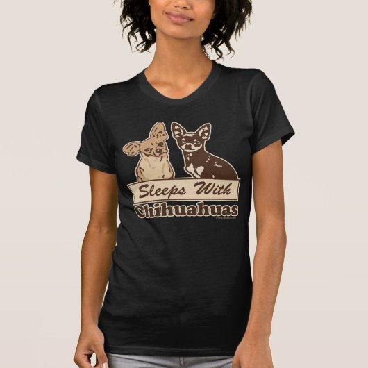 Slaapjes met Chihuahuas Dark T-shirt (Voorkant)
