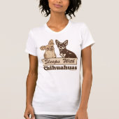 Slaapjes met Chihuahuas Dogs T-shirt (Voorkant)