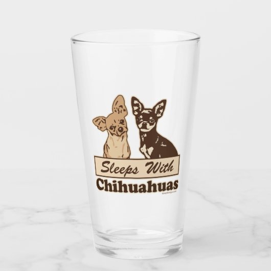 Slaapjes met Chihuahuas Glas (Voorkant)
