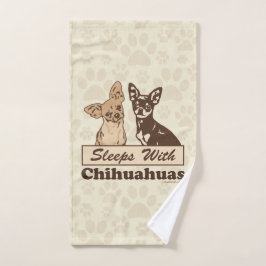 Slaapjes met Chihuahuas Handdoek
