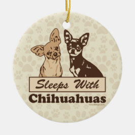 Slaapjes met Chihuahuas Keramisch Ornament