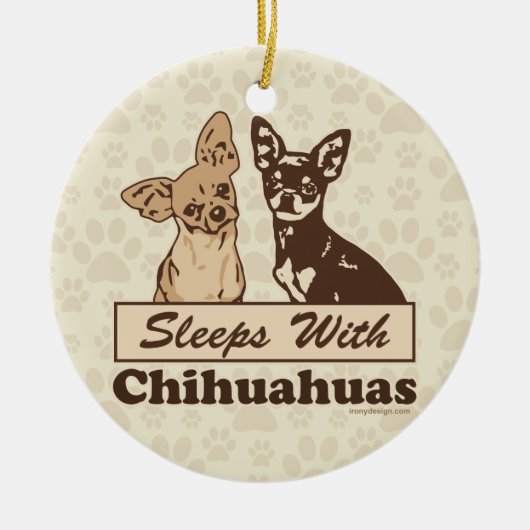 Slaapjes met Chihuahuas Keramisch Ornament (Voorkant)