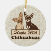 Slaapjes met Chihuahuas Keramisch Ornament (Voorkant)