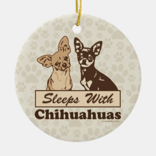Slaapjes met Chihuahuas Keramisch Ornament