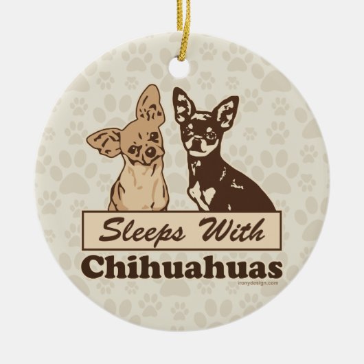 Slaapjes met Chihuahuas Keramisch Ornament (Voorkant)