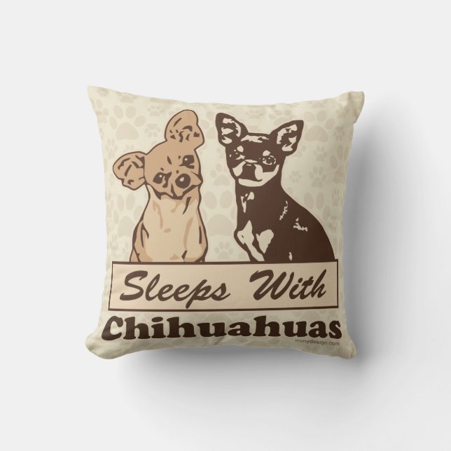 Slaapjes met Chihuahuas Kussen (Voorkant)