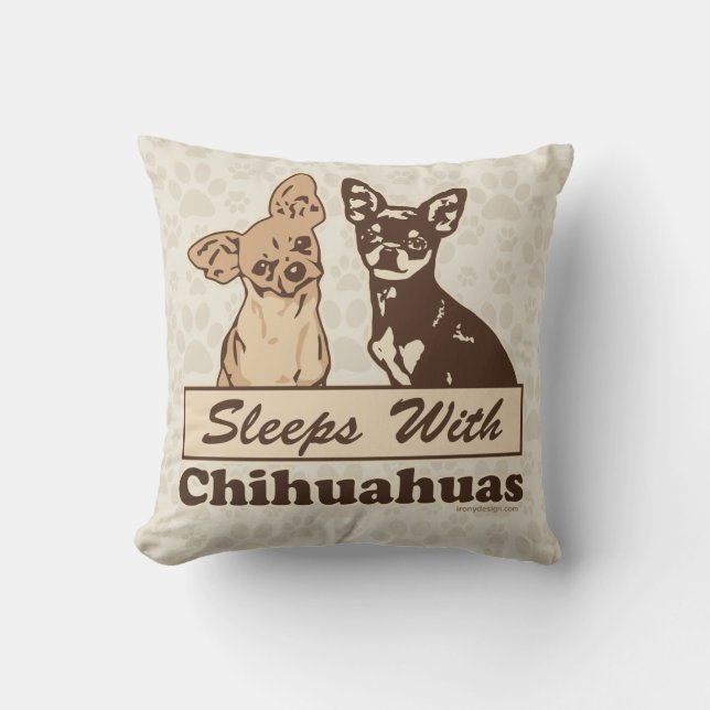 Slaapjes met Chihuahuas Kussen (Voorkant)