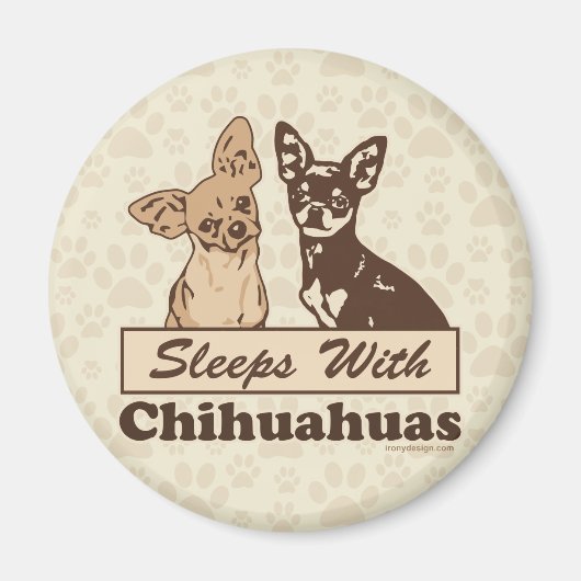 Slaapjes met Chihuahuas Magneet (Voorkant)
