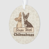 Slaapjes met Chihuahuas Ornament (voorkant)