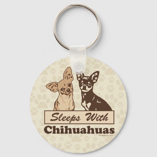 Slaapjes met Chihuahuas Sleutelhanger (Voorkant)
