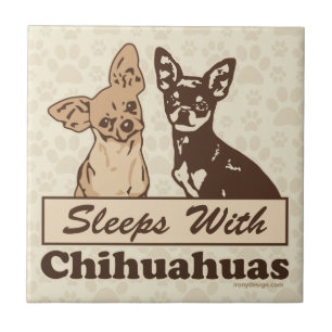 Slaapjes met Chihuahuas Tegeltje