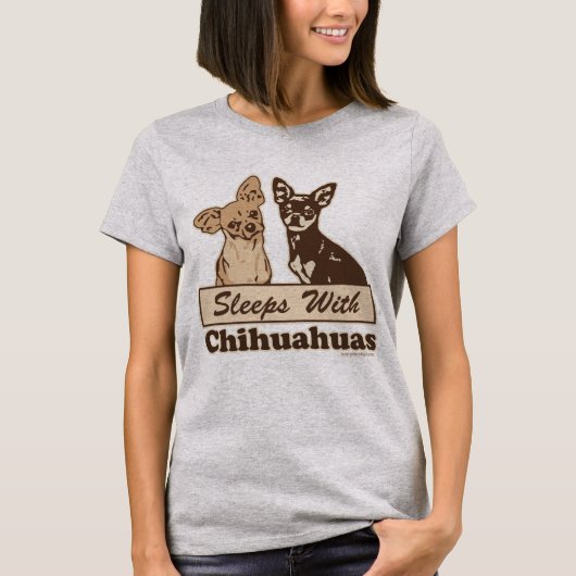 Slaapjes met Gezegde van Chihuahuas T-shirt (Voorkant)