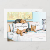Slaapjes met Yorkies Briefkaart (Voorkant / Achterkant)