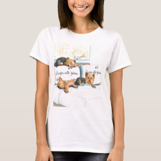 Slaapjes met Yorkies van Catia Cho T-shirt