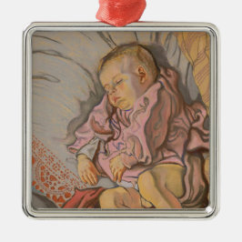 Slaapjongen Metalen Ornament