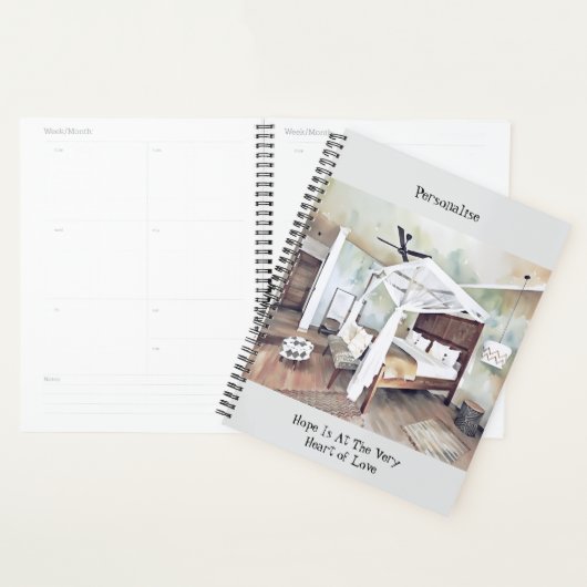  Slaapkamer Decor Hope Love Quote Journal Planner (Display)