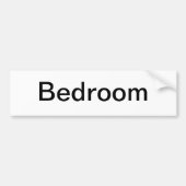 Slaapkamer Deur Teken/ Bumpersticker (Voorkant)