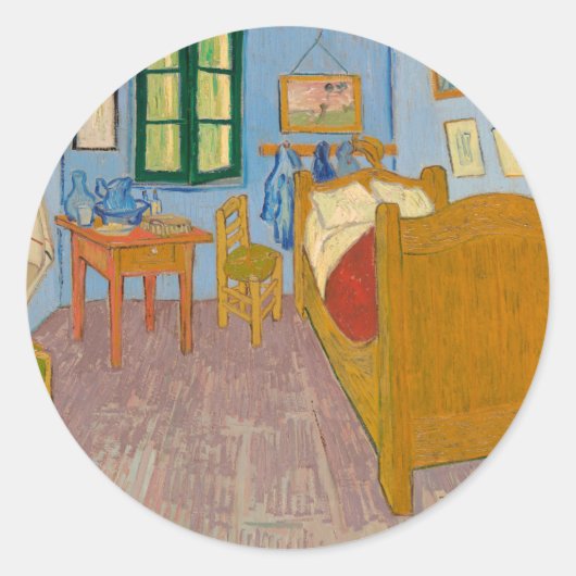 Slaapkamer in Arles | Vincent van Gogh Ronde Sticker (Voorkant)