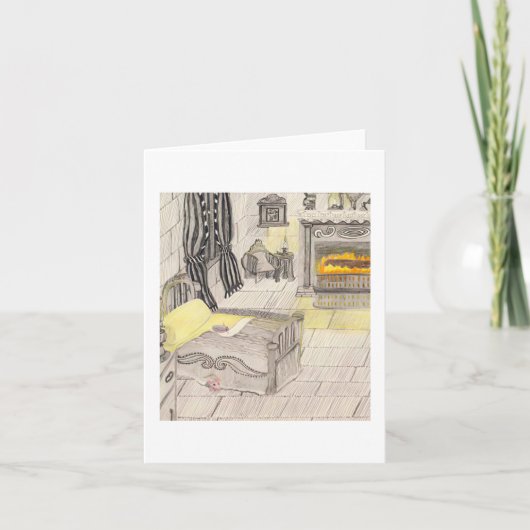 Slaapkamer met ratten 🐀 bedankkaart (Voorkant)