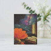 Slaapkamer onder het Zee Surreal Mixed media colla Briefkaart (Staand voorkant)