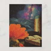 Slaapkamer onder het Zee Surreal Mixed media colla Briefkaart (Voorkant)