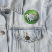 Slaapkamer op gras ronde button 5,7 cm (In situ)