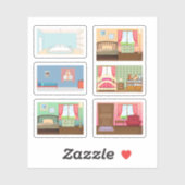 Slaapkamer Stickers (Vel)